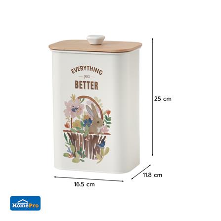 RECTANGULAR CANISTER WITH PULL LID KECH BUNNY BOX 3.4L [EXCLUSIVE FROM HOMEPRO THAILAND]