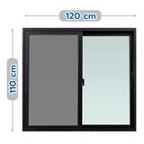 ALUMINUM SLIDING WINDOW WITH SCREEN S-S AZLE 120X110CM BLACK [EXCLUSIVE FROM HOMEPRO THAILAND]