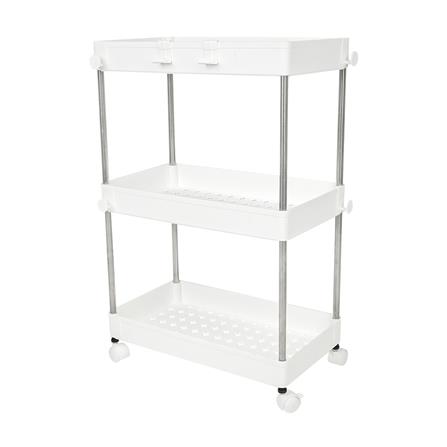 3-TIER ROLLING STORAGE CART KECH NIFTY 40X22X60CM WHITE [EXCLUSIVE FROM HOMEPRO THAILAND]