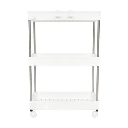 3-TIER ROLLING STORAGE CART KECH NIFTY 40X22X60CM WHITE [EXCLUSIVE FROM HOMEPRO THAILAND]