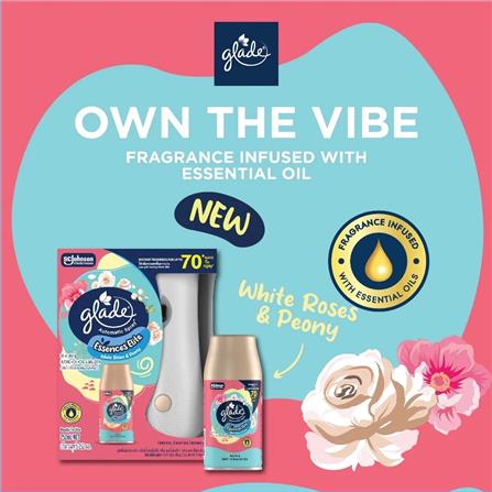 GLADE AUTO SPRAY STARTER 252ML ROSE PEONY
