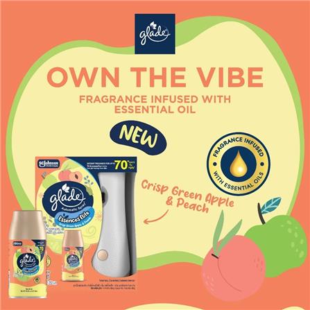 GLADE AUTO SPRAY STARTER 252ML CRISPY GREEN APPLE & PEACH