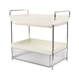 2-TIER GLASS RACK WITH DRAWER KECH CREAMY [EXCLUSIVE FROM HOMEPRO THAILAND]