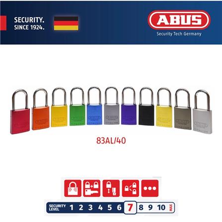 (ONLINE) ABUS 40MM TITALIUM ALUMINIUM PADLOCK WITH 2 KEYS 83AL/40 GREEN