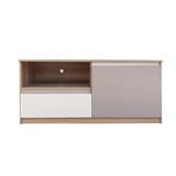 TV STAND FURDINI FINE 120CM WOOD GRAIN/WHITE CREAM FABRIC PATTERN [EXCLUSIVE FROM HOMEPRO THAILAND]