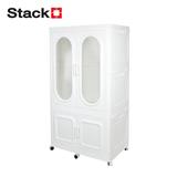 2-TIER WARDROBE STACKO GRACE 84X52.8X143.8CM WHITE [EXCLUSIVE FROM HOMEPRO THAILAND]