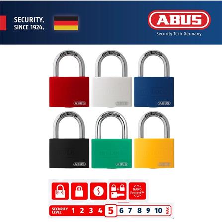 (ONLINE) ABUS 40MM TITALIUM MYLOCK PADLOCK T65AL/40 WHITE