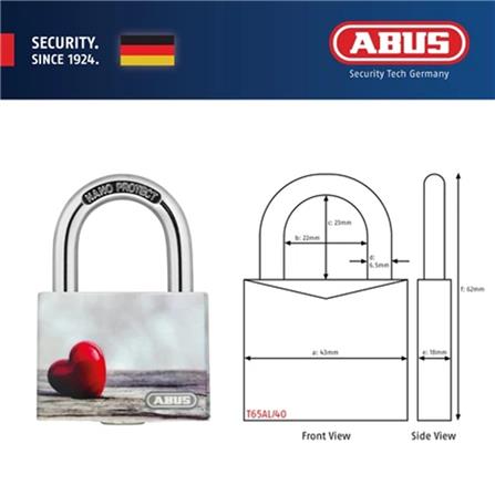 (ONLINE) ABUS 40MM TITALIUM MYLOCK PADLOCK T65AL/40 BEACH