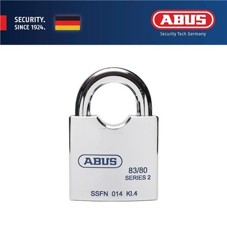 (ONLINE) ABUS 80MM THE ROCK HARDENED STEEL PADLOCK WITH 2 KEYS 83/80