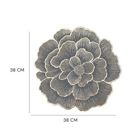 KECH PLACEMAT FLOWER SHAPE 38CM -BLUE/GOLD