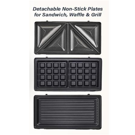 HANABISHI SANDWICH MAKER HA5563 850W WAFFLE/GRILL/SANDWICH