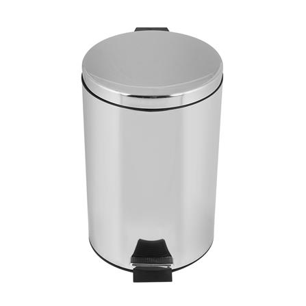 ROUND DUSTBIN PEDAL ACCO SILVEY 12L SILVER