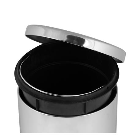 ROUND DUSTBIN PEDAL ACCO SILVEY 12L SILVER