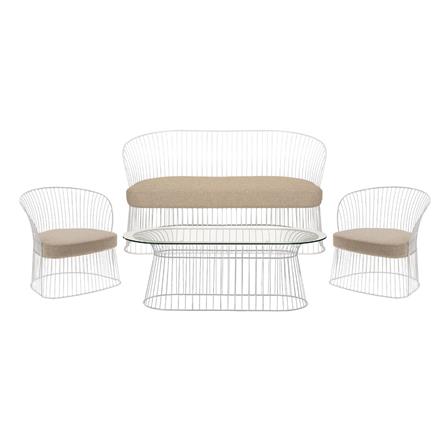 4-SEATER PATIO SOFA SET SPRING BURLY WHITE/BEIGE [EXCLUSIVE FROM HOMEPRO THAILAND]