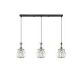 BRIGHT OBJECTIVE PENDANT LAMP 13585/3L BLACK,GOLD