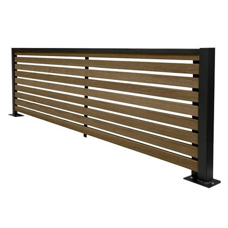 SUNSHIELD PRIVACY FENCE SET-A S90 200X60CM WALNUT