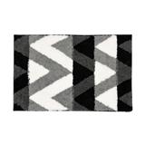 HOME LIVING STYLE RUG ZIG ZAG 45X70CM BLACK