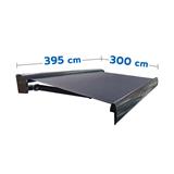 RETRACTABLE FABRIC AWNING 2-SYSTEM SUNSHIELD 395x300CM DARK GREY [EXCLUSIVE FROM HOMEPRO THAILAND]