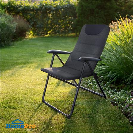 FOLDING LEISURE CHAIR SPRING FLODING GREY [EXCLUSIVE FROM HOMEPRO THAILAND]