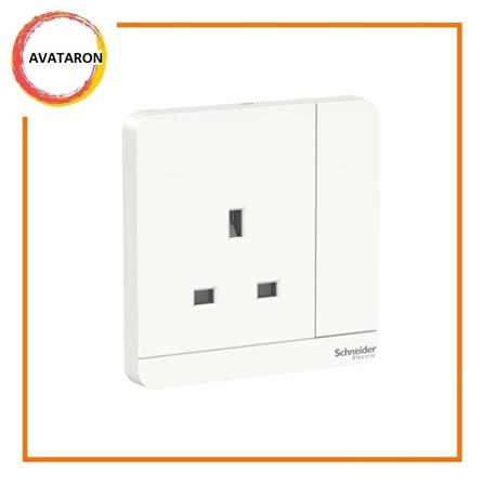 AVATARON 13A 1GANG 3PIN SOCKET E8315_WE_G11 WHITE
