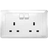 AFFLE PLUS 13A 2 GANG SWITCH SOCKET A3GT25_WE_G11 WHITE