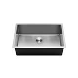 CABANA BUILT-IN NANOMAGMA STAINLESS STEEL SINK PAKCAGE CKS6407 1BOWL SILVER 75CM WITH PULL OUT TAP