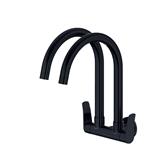 JOHNSON SUISSE LAZIO WALL-MOUNTED DUAL SINK TAP WBFA301706 BLACK