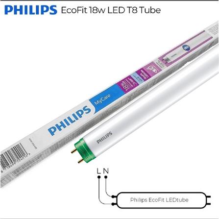 PHILIPS ECOFIT E LED T8 TUBE 18W 765 COOL DAYLIGHT 4FT MY