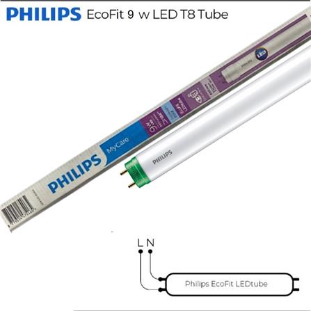 PHILIPS ECOFIT E LED T8 TUBE 9W 740 COOL WHITE 2FT MY