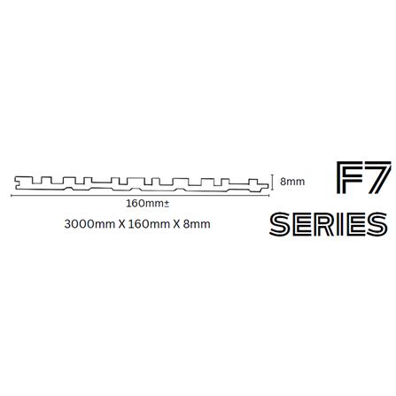 ECOCLASS PROCLASS FLUTED PANEL F7-9014 300X16X0.8CM 0.48M2