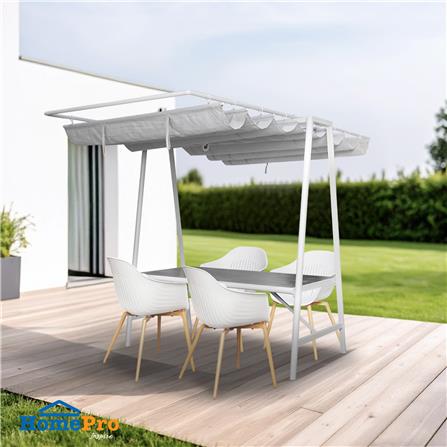 4-SEAT PATIO DINING SET SOLAR BENETTA SERENITY LIGHT GREY [EXCLUSIVE FROM HOMEPRO THAILAND]