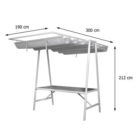 4-SEAT PATIO DINING SET SOLAR BENETTA SERENITY LIGHT GREY [EXCLUSIVE FROM HOMEPRO THAILAND]