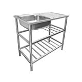 FREESTANDING SINK AXIA PP ST 10050 1B1D SILVER [EXCLUSIVE FROM HOMEPRO THAILAND]