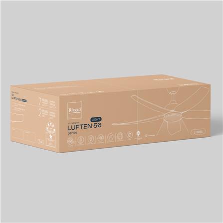 RIEGEN CEILING FAN LED RCF-LUFTEN56-5BL-MO 56-INCH MOCHA