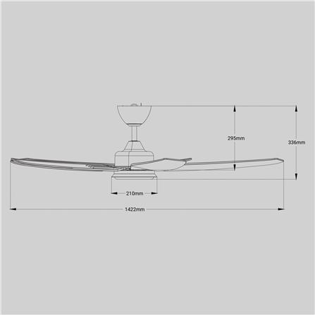 RIEGEN CEILING FAN LED RCF-LUFTEN56-5BL-MO 56-INCH MOCHA