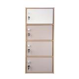 4 TIER SHELF LOCKER FUR FINN WHITE CREAM