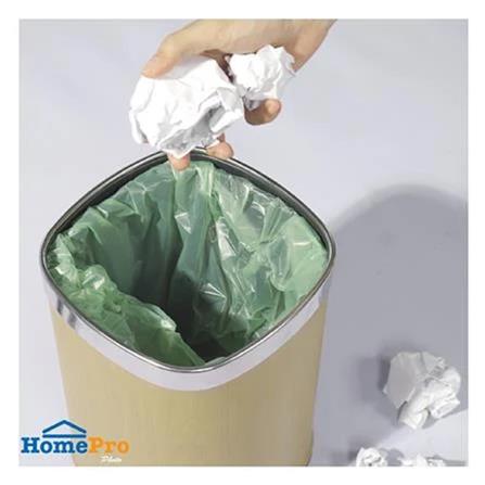 GARBAGE BAGS THIN  CIRCULAR ACCO 26X34" LIGHT GREEN 15PCS