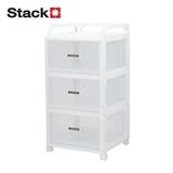 3-TIER DRAWER SHELVES STACKO AUGA 41X40X81.6CM  WHITE