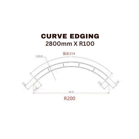 ECOCLASS OUTER CURVE EDGING CE-R100 280CM R100