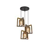 BRIGHT OBJECTIVE PENDANT LAMP 16593/3R 120CM BROWN BLACK