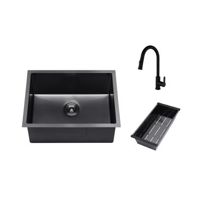 SORENTO BUILT-IN HONEYCOMB KITCHEN SINK SRTKS6245-BL 60CM 1BOWL STAINLESS STEEL WITH PULL OUT MIXER TAP