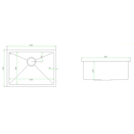SORENTO BUILT-IN HONEYCOMB KITCHEN SINK SRTKS6245-BL 60CM 1BOWL STAINLESS STEEL WITH PULL OUT MIXER TAP
