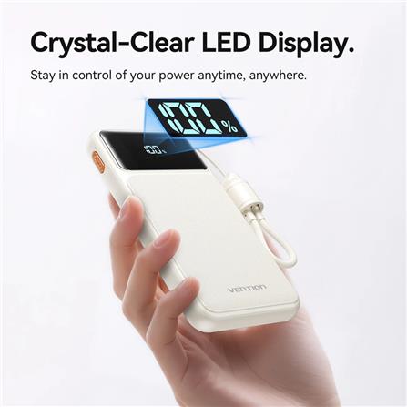 VENTION POWERBANK 10000mAh FAST CHARGE WHITE XGYW0-39-TY