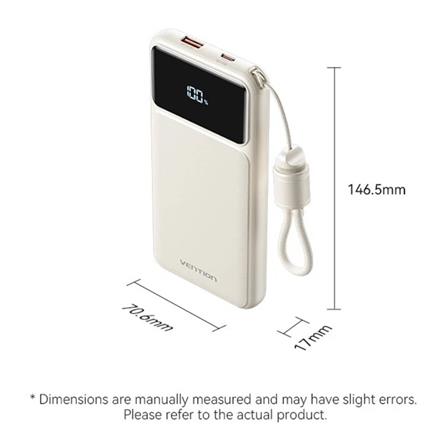 VENTION POWERBANK 10000mAh FAST CHARGE WHITE XGYW0-39-TY