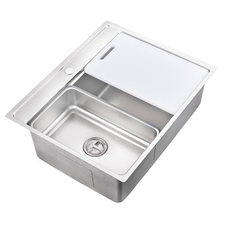 LIVINOX MULTIFUNCTIONAL NANO LAVA SINK LWS-6452VS STAINLESS STEEL 304 SILVER 64CM