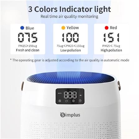 SIMPLUS AIR PURIFIER KQJH006WH00-S 50W 70M2 FILTER HEPA