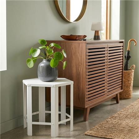 MOJOMORE HEXAGON FLOWER POT STOOL GALAXY WHITE
