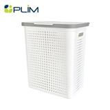 RECTANGULAR LAUNDRY BASKET WITH LID PLIM BUBBLE SIZE L WHITE
