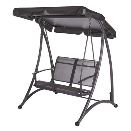2-SEATER SWING CHAIR SPRING TEXTILENE GREY