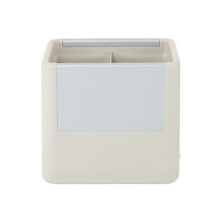 ALUMINIUM PLASTIC UTENSIL BOX 2HOLE KECH NOAR CREAM